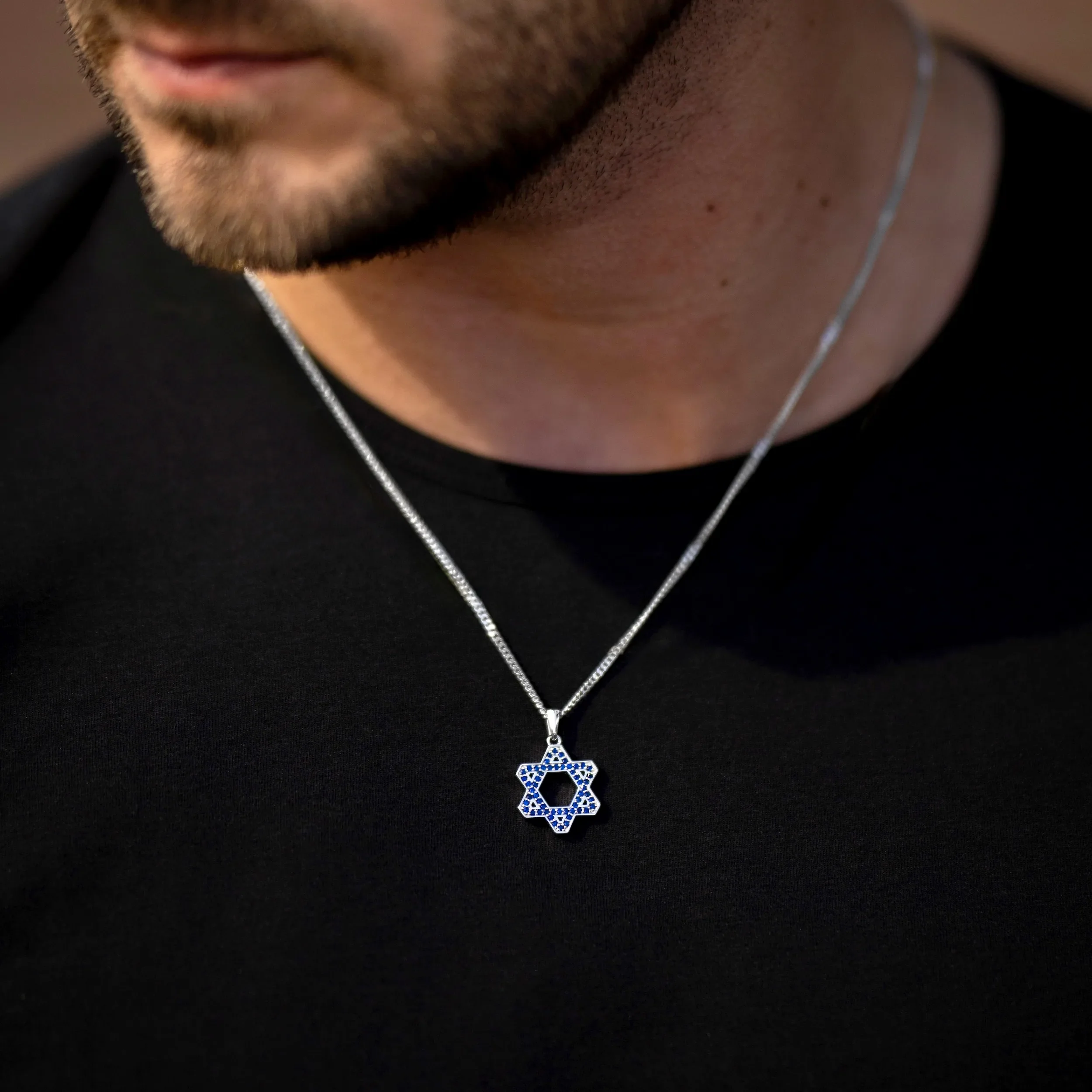 Star Of David Pendant - Sapphire - Image 8