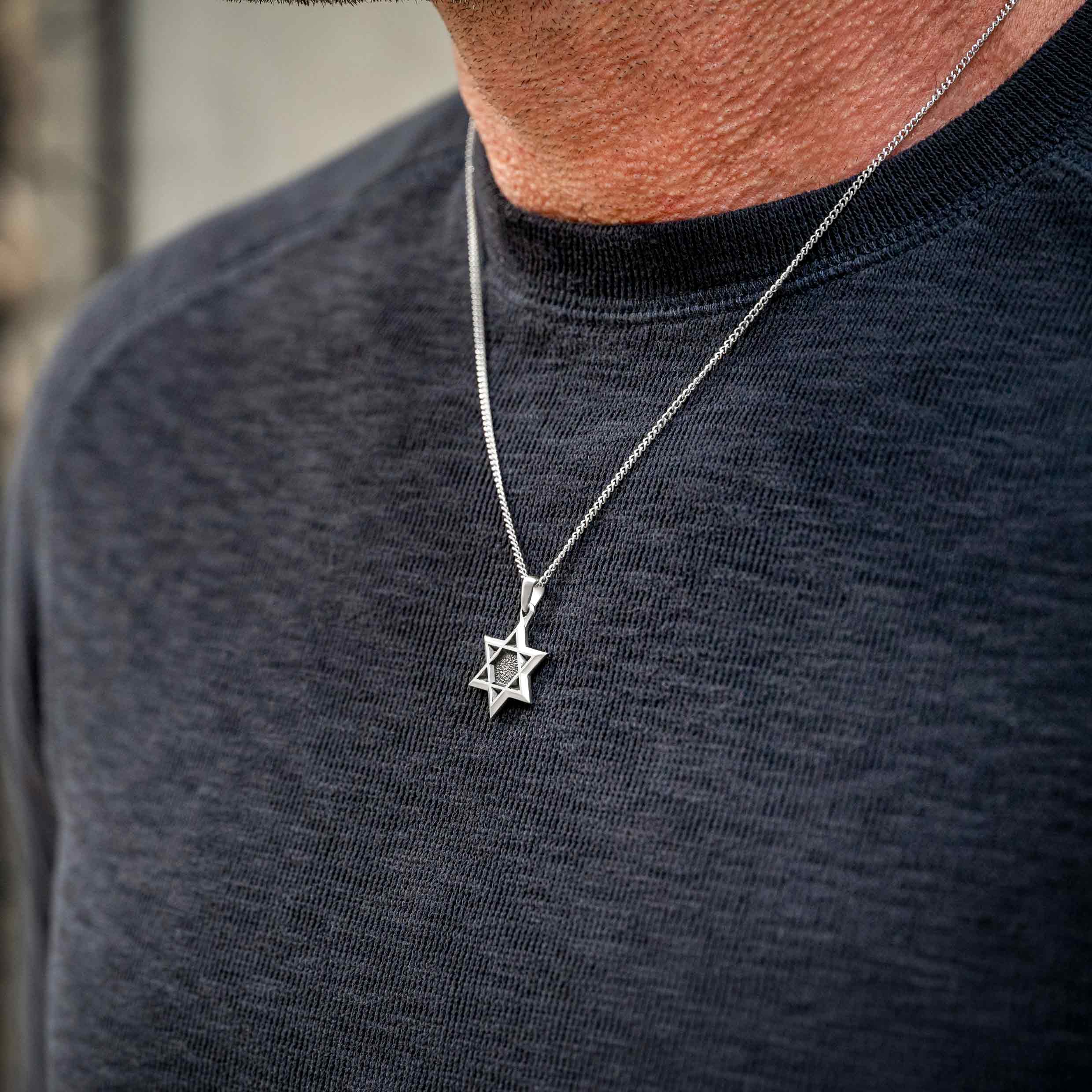 Star Of David Pendant - Silver - Image 10