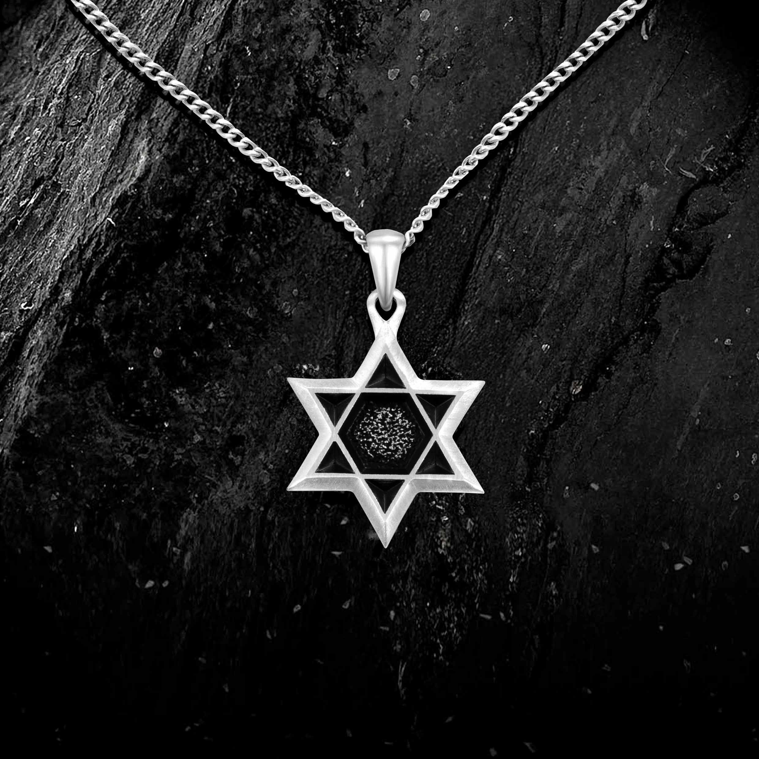 Star Of David Pendant - Silver - Image 4