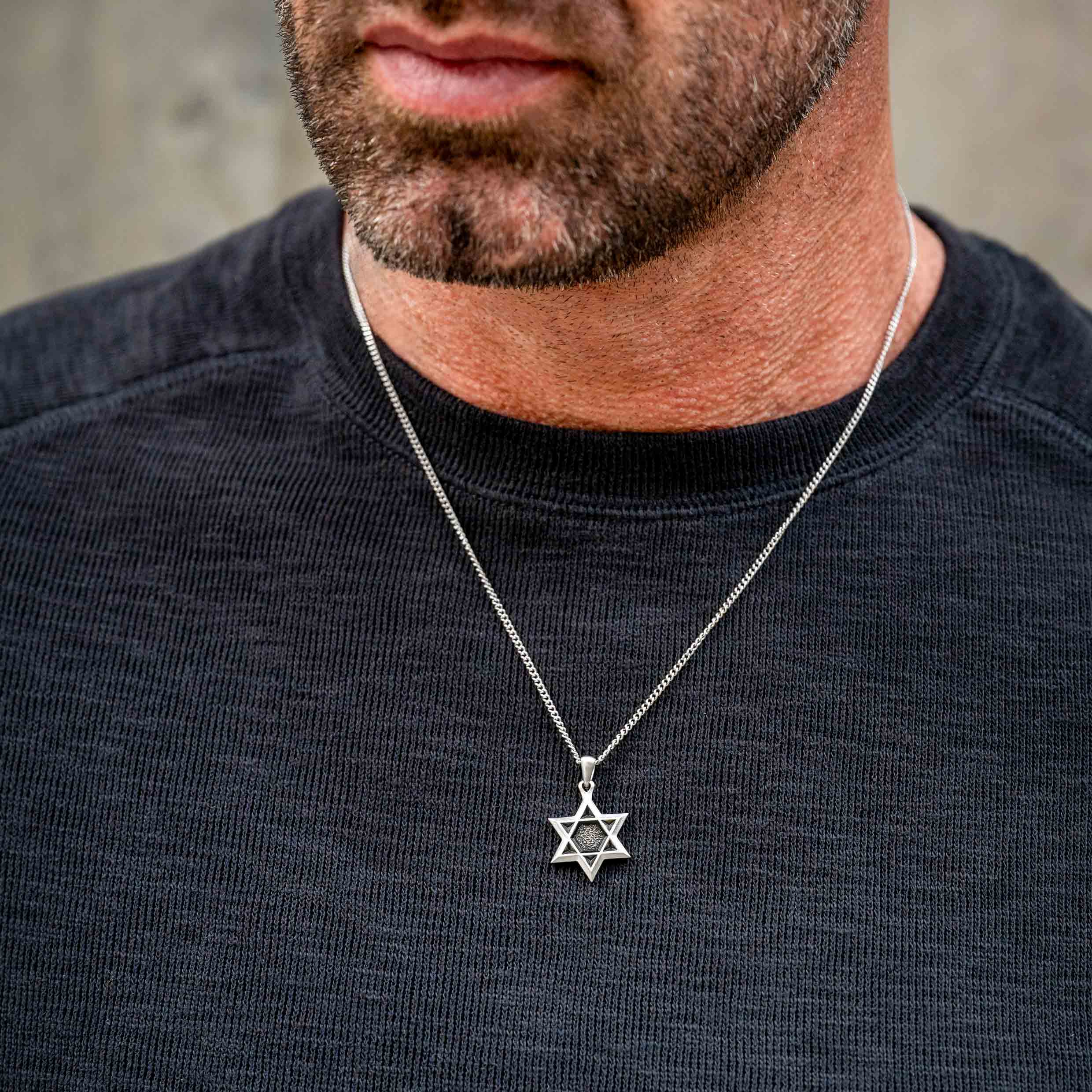 Star Of David Pendant - Silver - Image 8