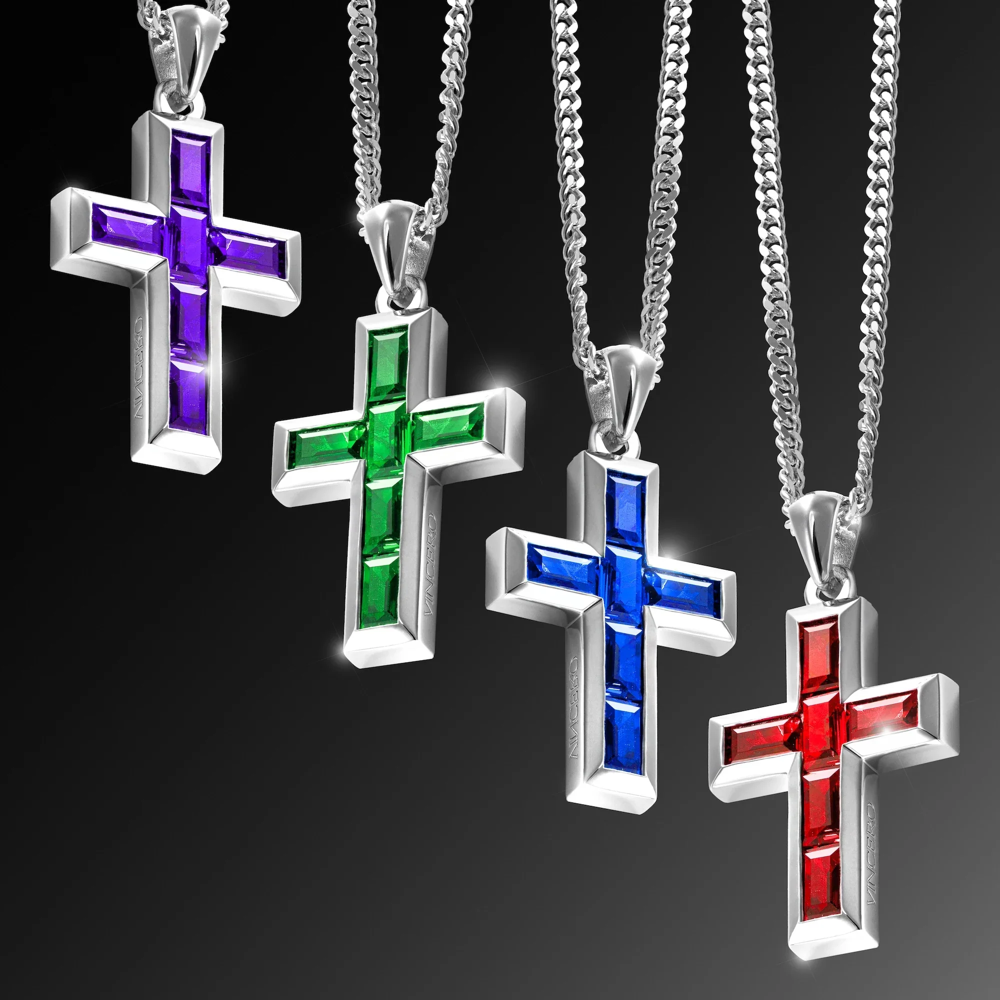 Gemstone Cross Pendant - Amethyst - Image 11