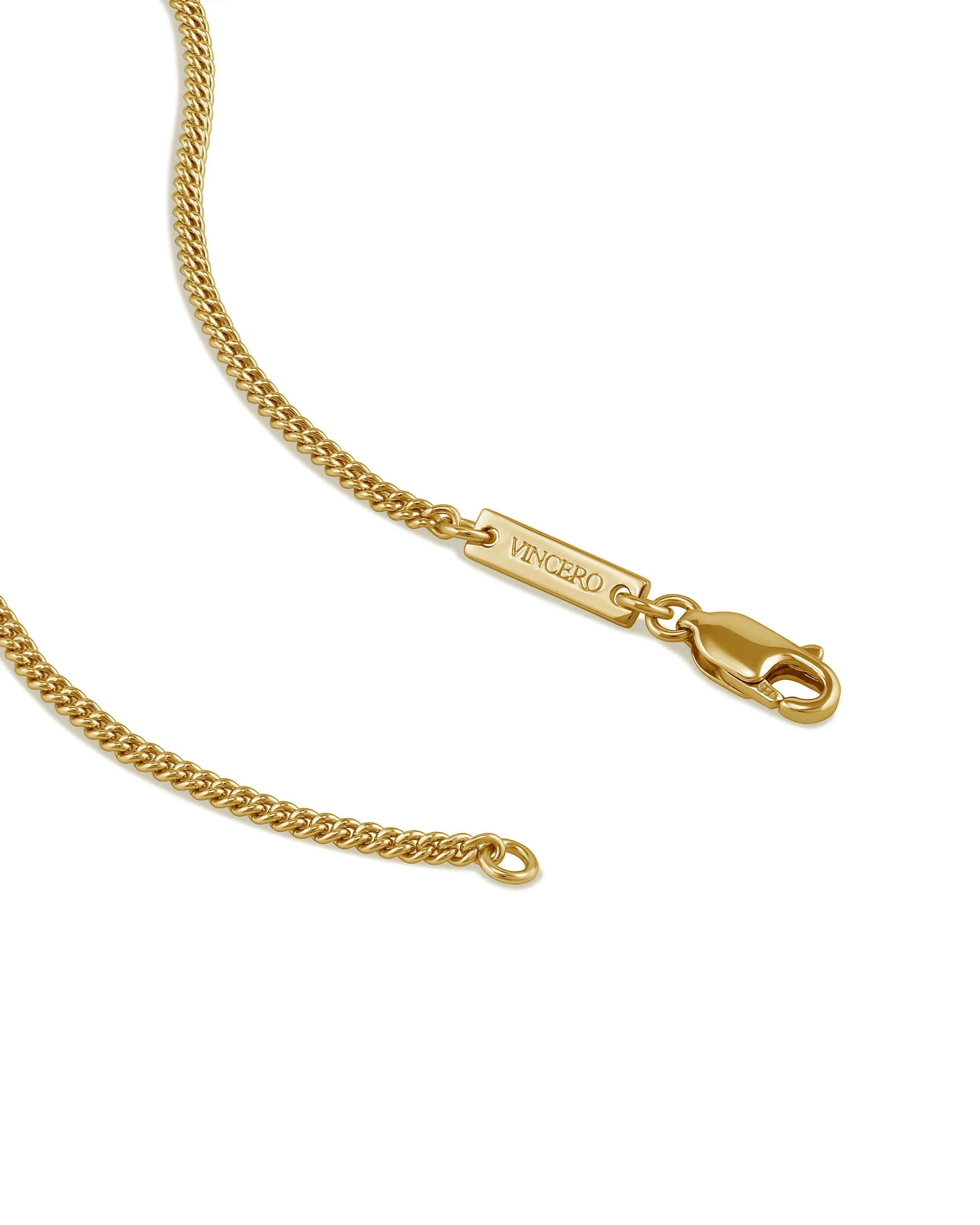 Stone Cross Pendant -  14K Gold Onyx - Image 9