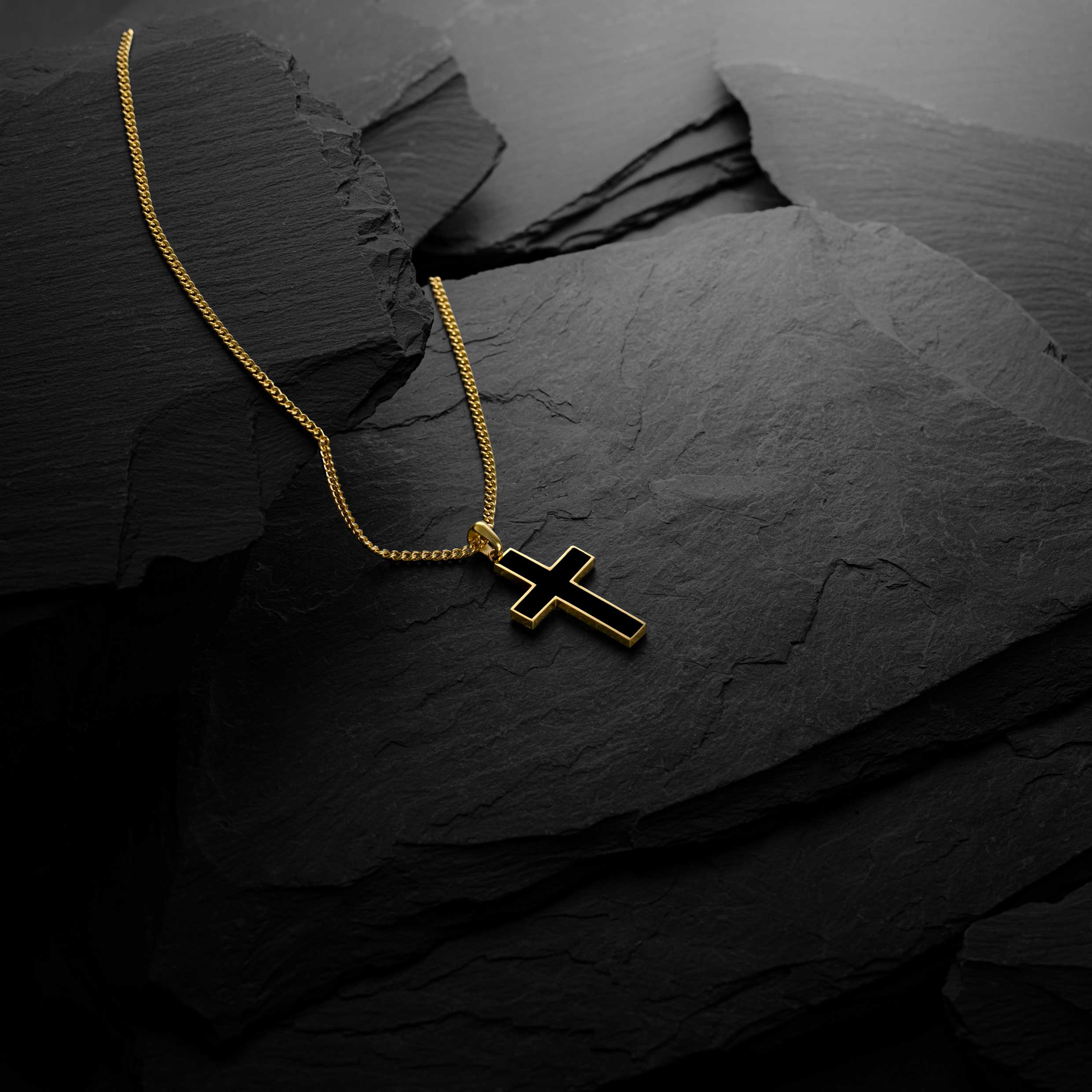 Stone Cross (Large) - Gold Set - Image 3