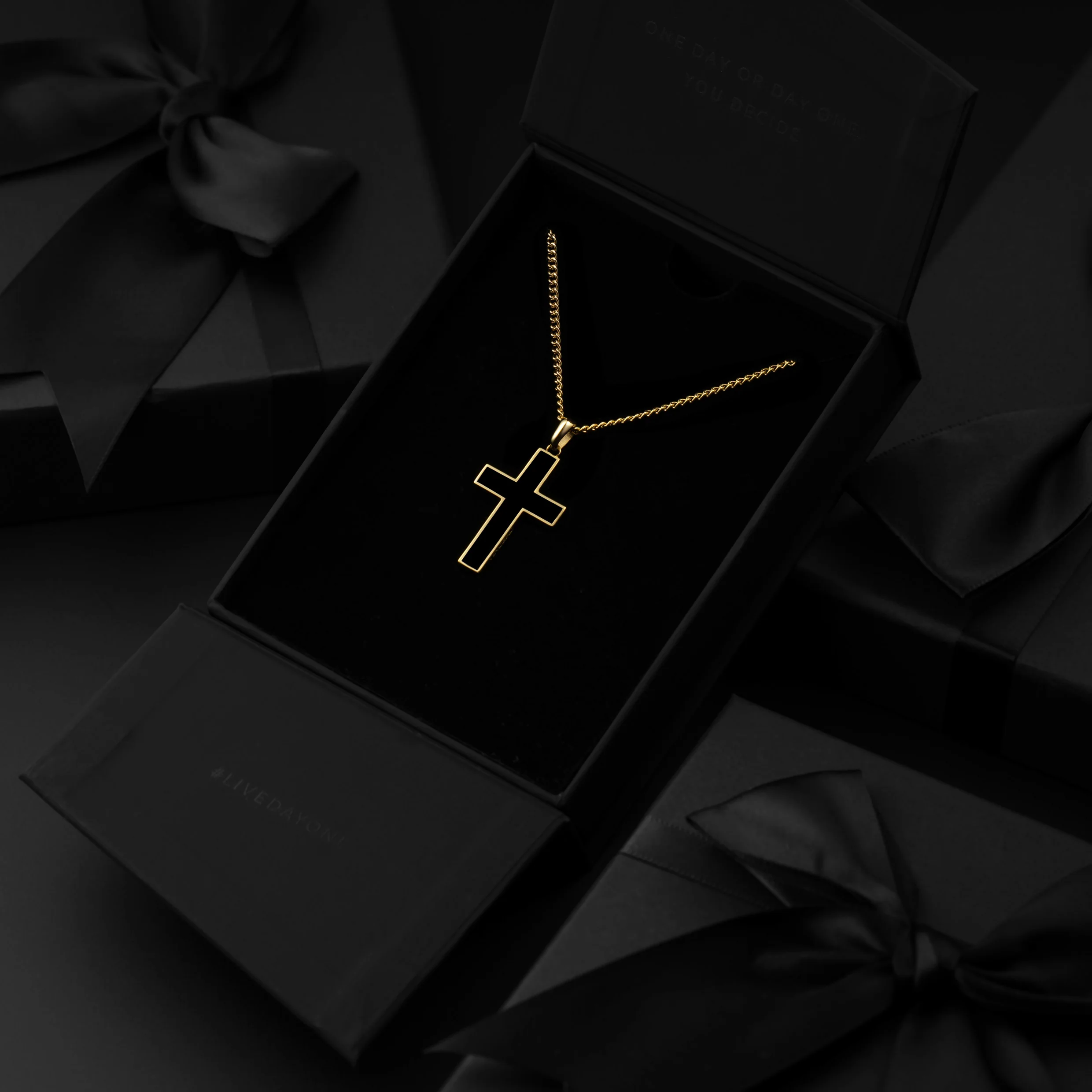 Stone Cross (Large) - Gold Set - Image 5