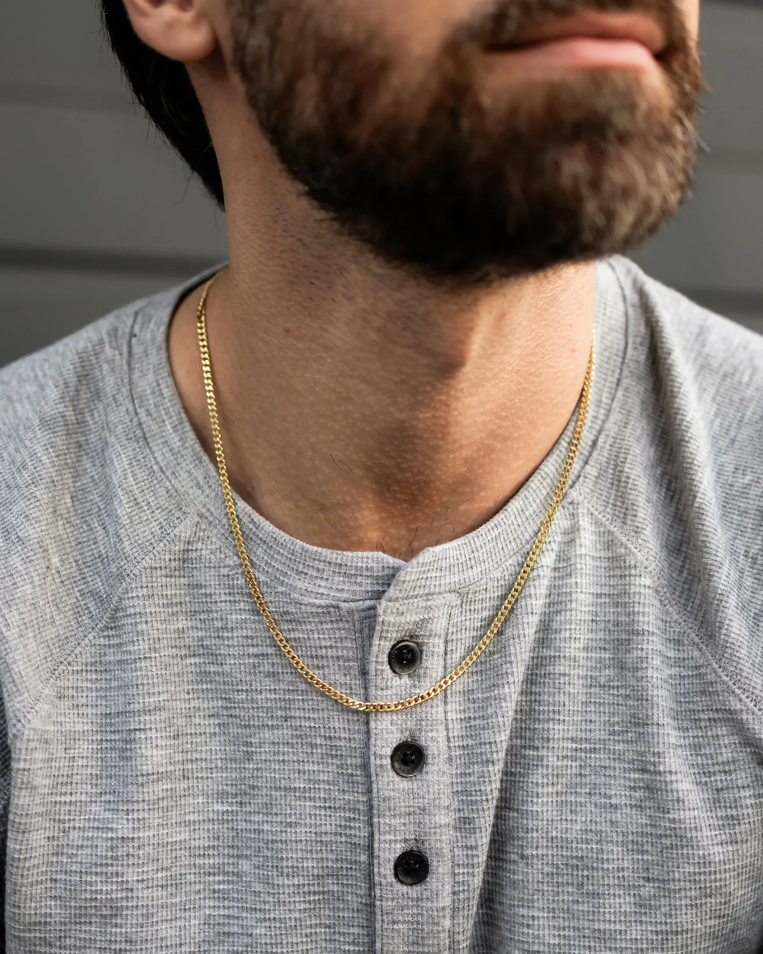Curb Chain Necklace, 3MM - 14K Gold - Image 6