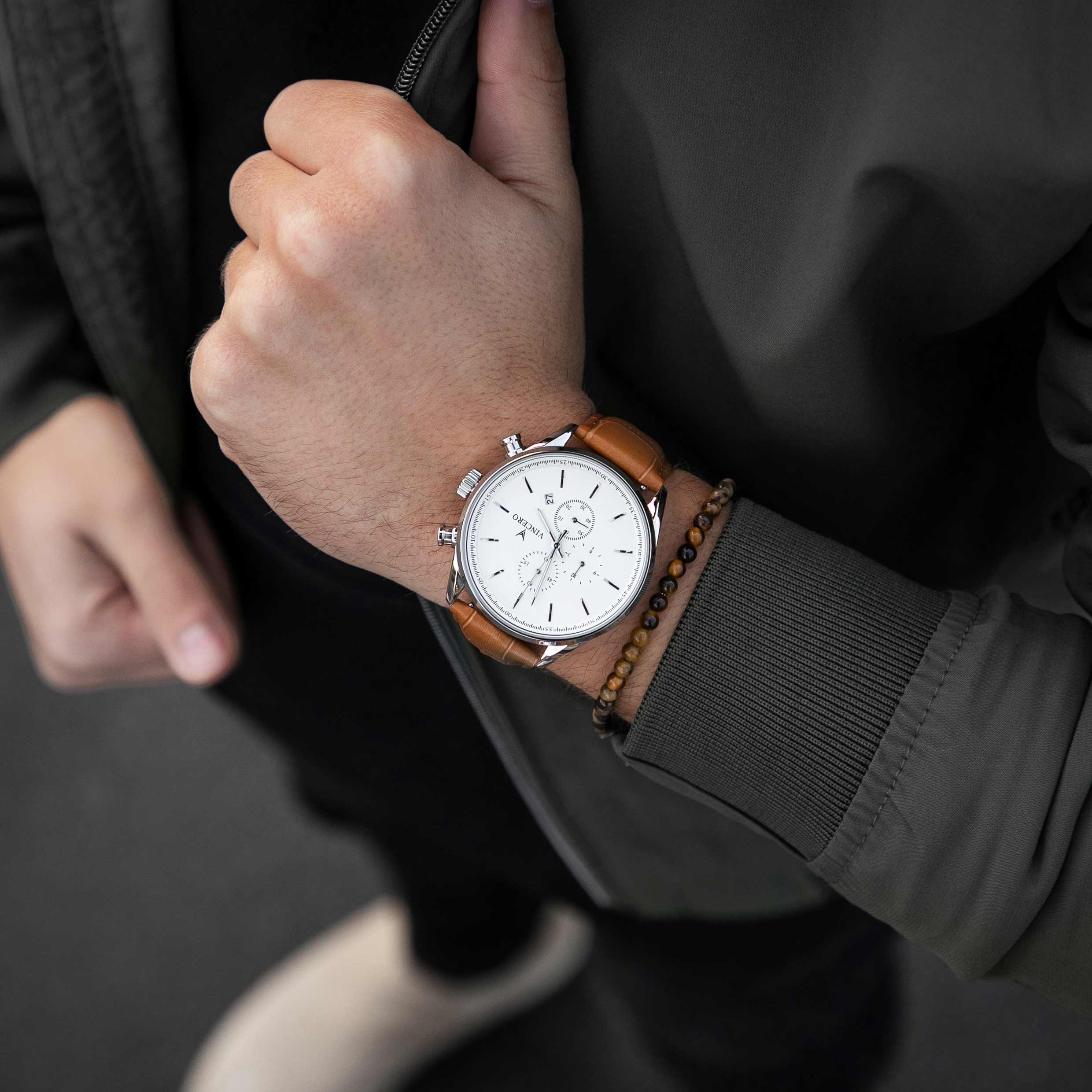 The Chrono S2 40mm - Silver/Tan - Image 5