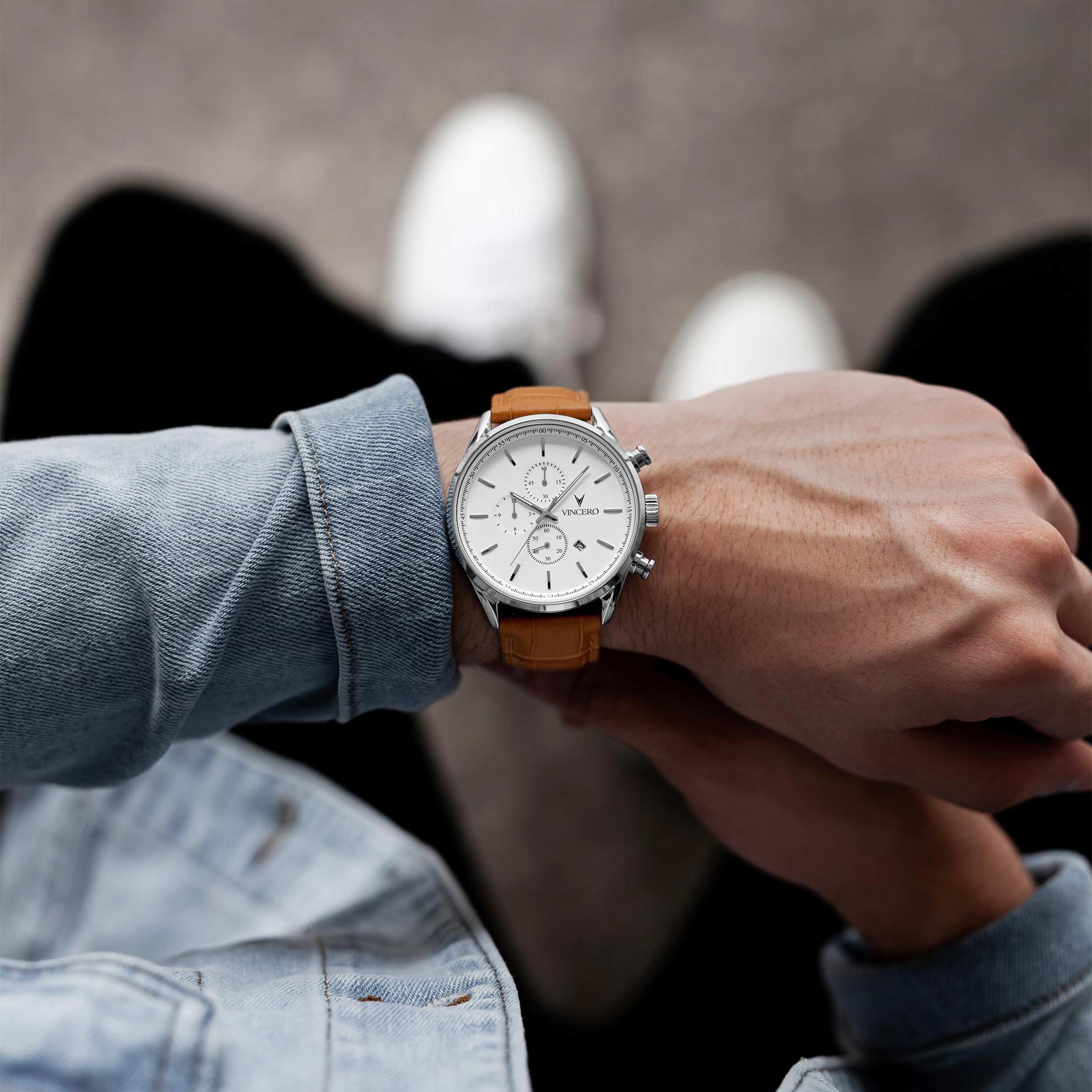 The Chrono S2 40mm - Silver/Tan - Image 7