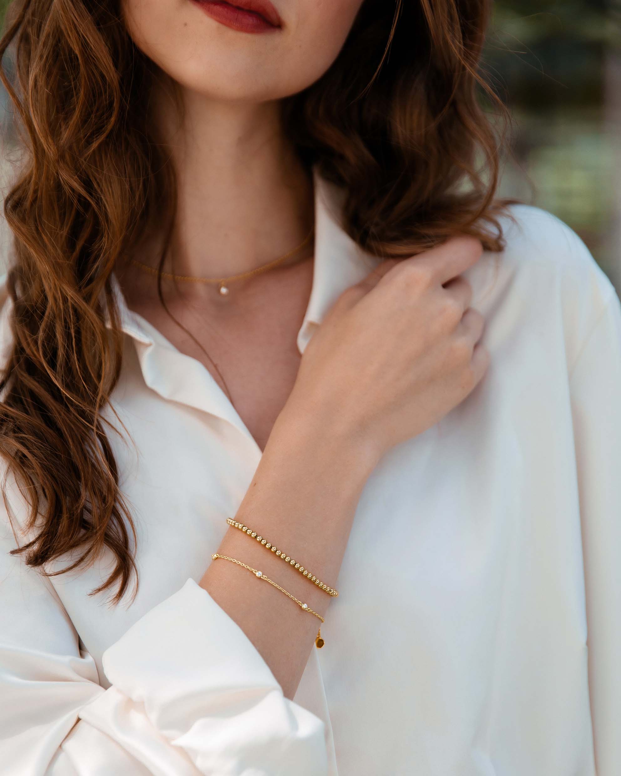 The Sapphire Trio Bracelet - Gold - Image 4