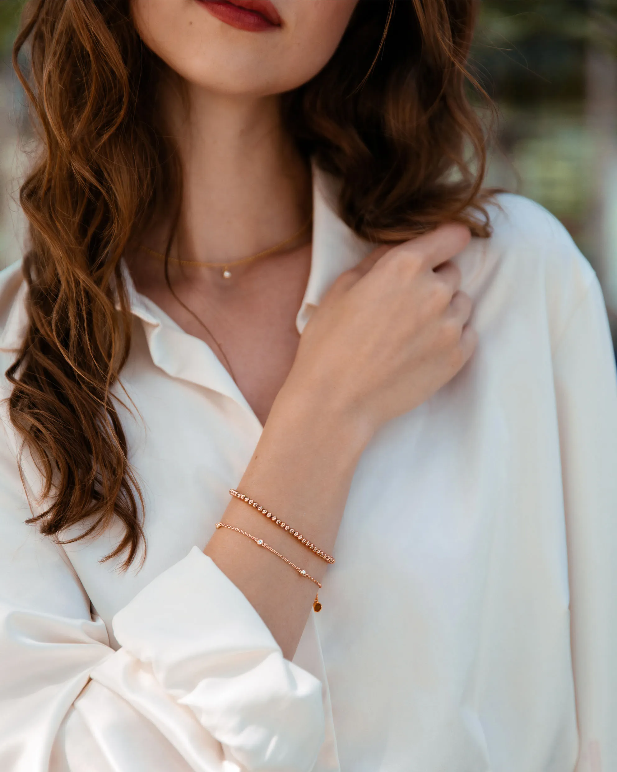 The Sapphire Trio Bracelet - Rose Gold - Image 5