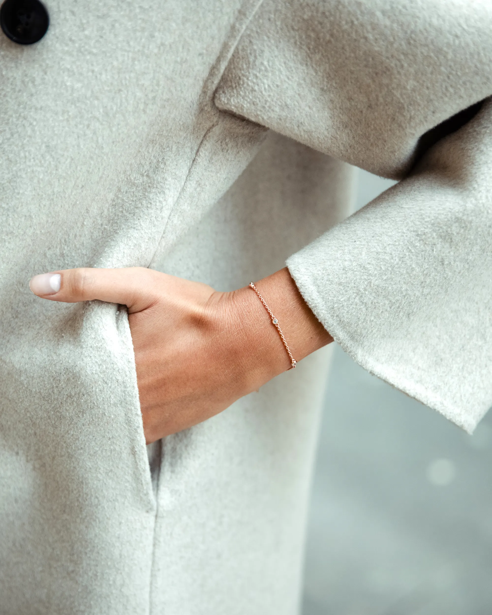 The Sapphire Trio Bracelet - Rose Gold - Image 6