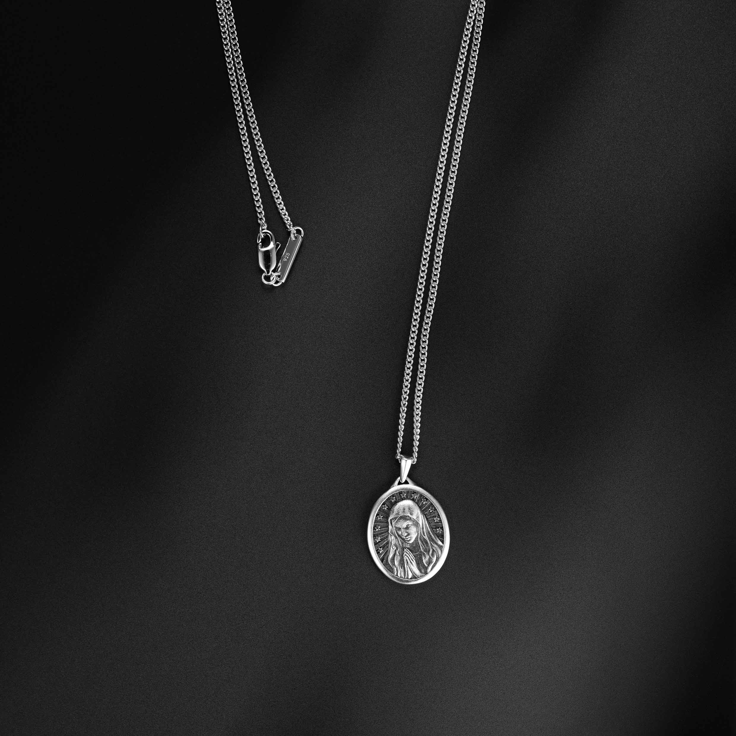 Virgin Mary Pendant - Sterling Silver - Image 10
