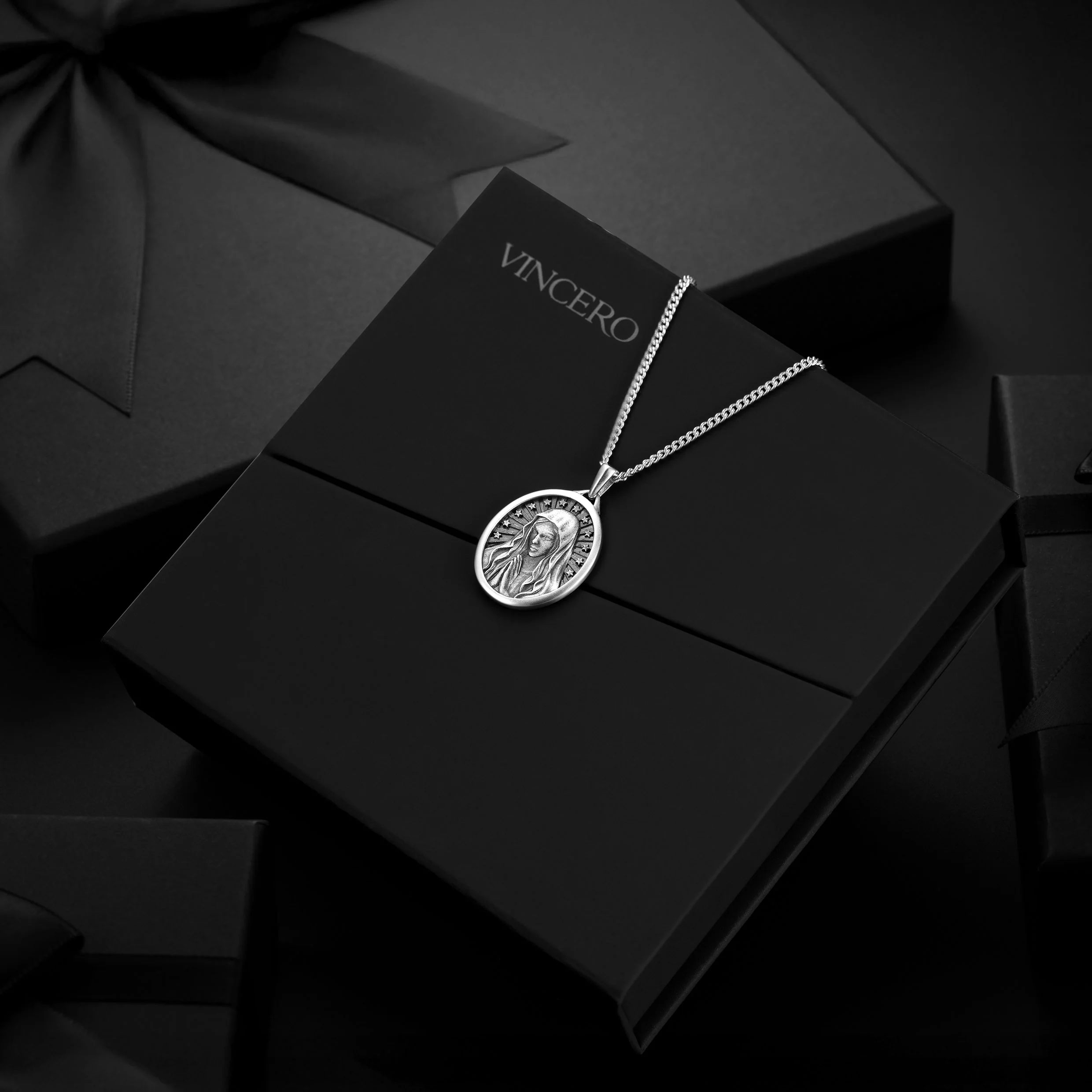 Virgin Mary Pendant - Sterling Silver - Image 9