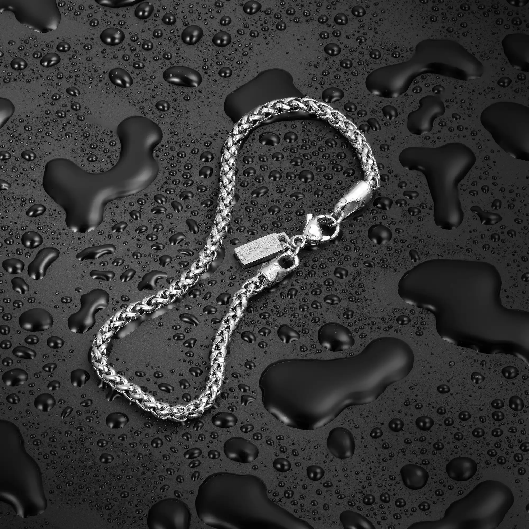 Wheat Chain Bracelet, 3MM - Silver - Image 8